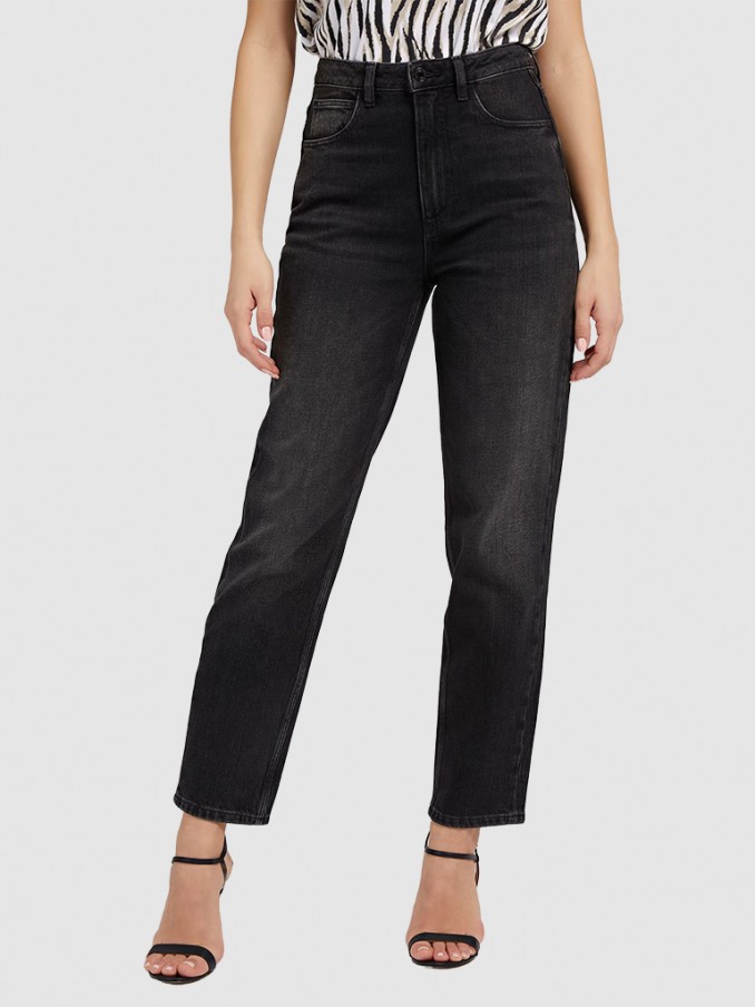 Pantalones Mujer Negro Guess