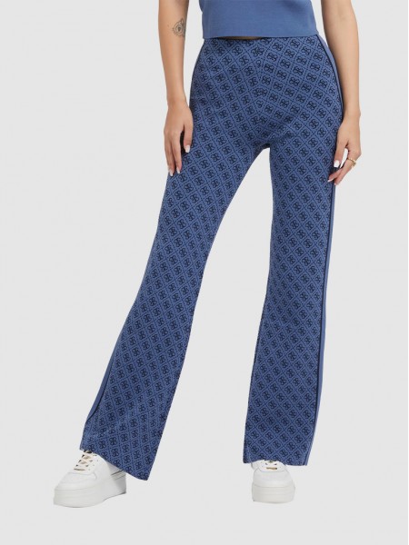 Pantalones Mujer Azul Guess
