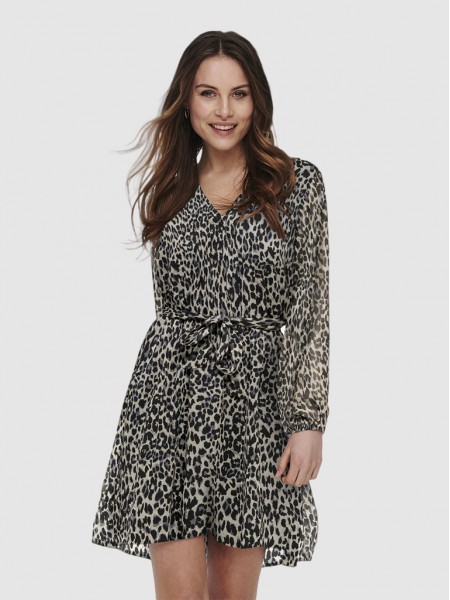 Dress Woman Animal Print Only