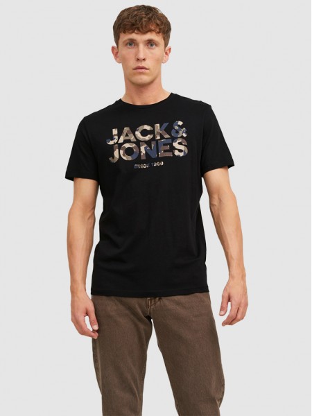 Camiseta Hombre Negro Jack & Jones