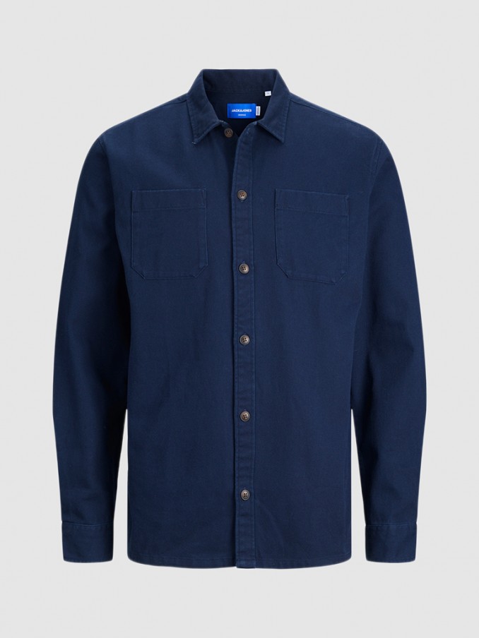 Camisa Hombre Azul Marino Jack & Jones