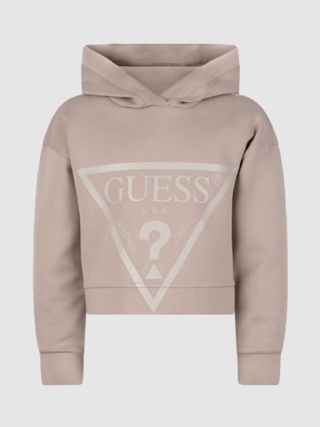 Sweatshirt Girl Old Pink Guess