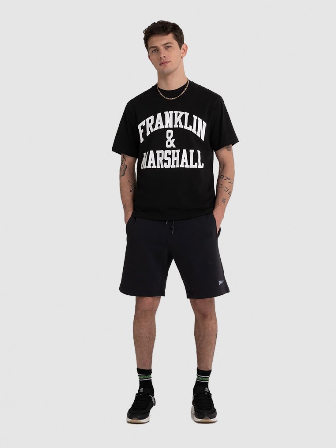 T-Shirt Man Black Franklin Marshall