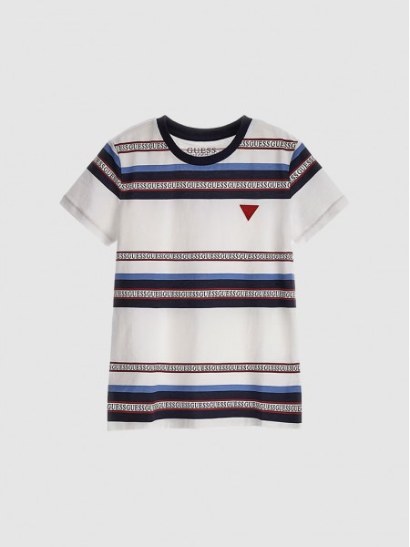 T-Shirt Boy Stripes Guess