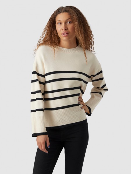 Pullover Woman Cream Vero Moda