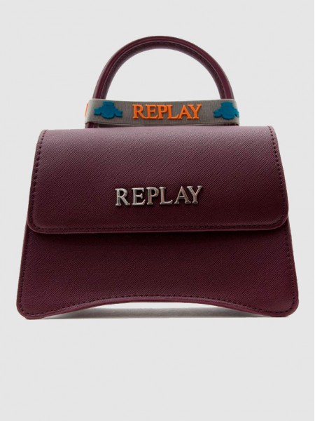 Handbag Woman Bordeaux Replay