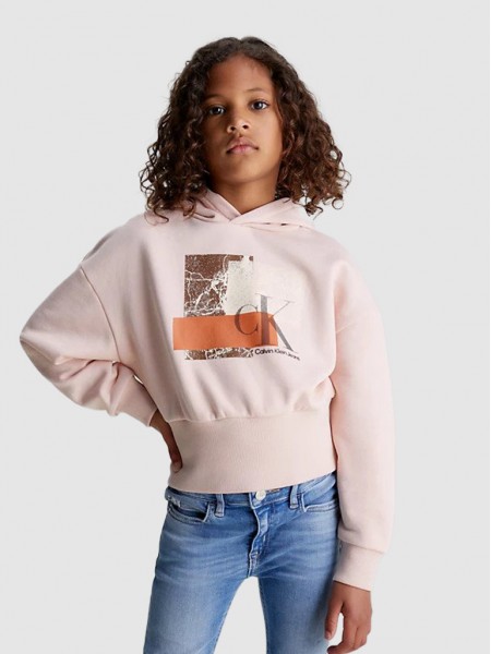 Sweatshirt Menina Layered Calvin Klein