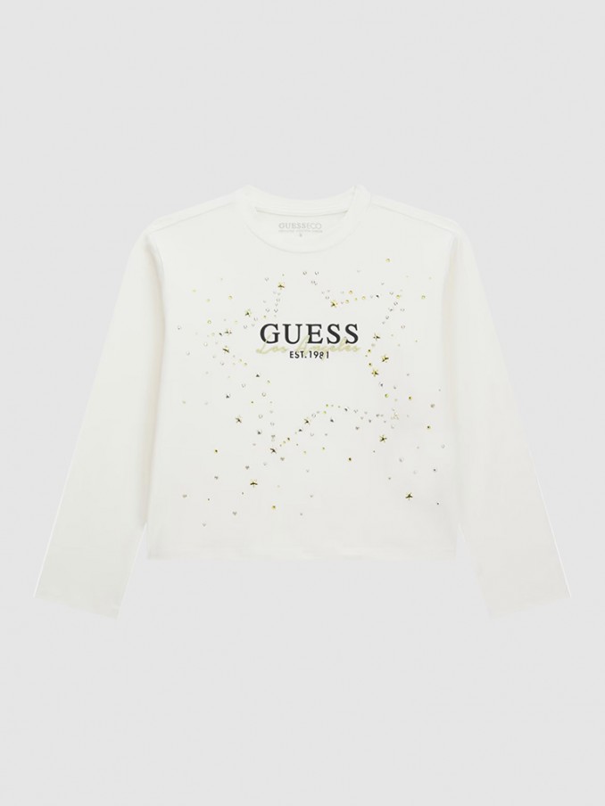 Camiseta Nia Crema Guess