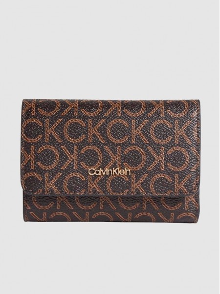 Billetera Mujer Castao Oscuro Calvin Klein