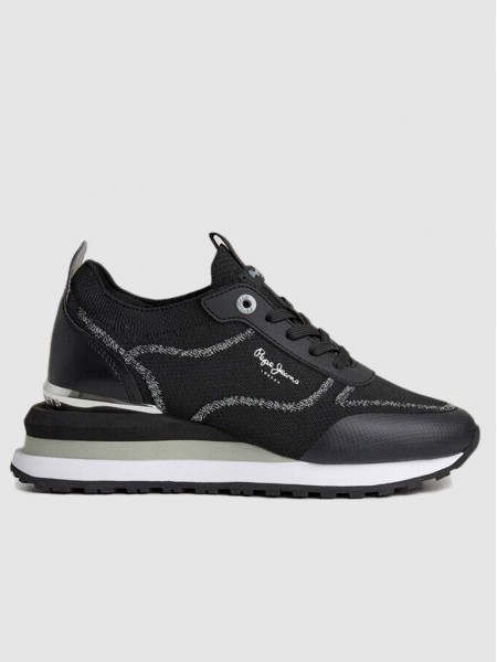 Tenis Mujer Negro Pepe Jeans London