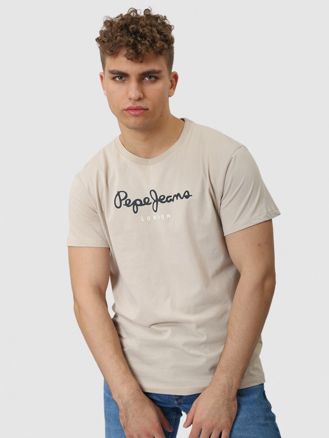 Camiseta Hombre Beige Pepe Jeans London