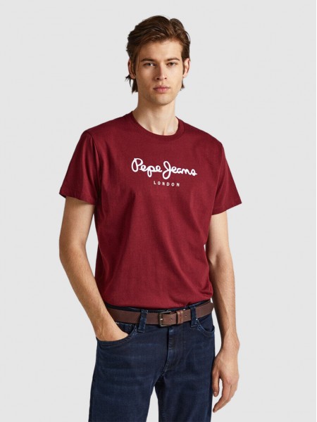 Camiseta Hombre Burdeos Pepe Jeans London