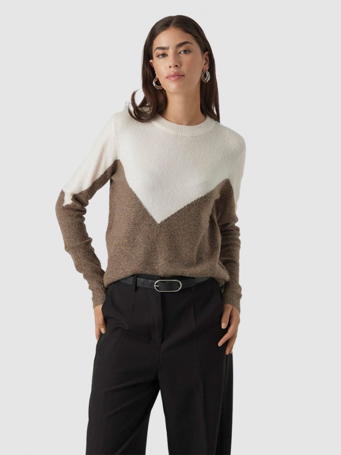 Pullover Woman Brown Vero Moda