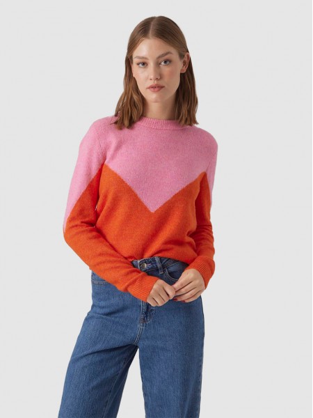 Pullover Woman Orange Vero Moda