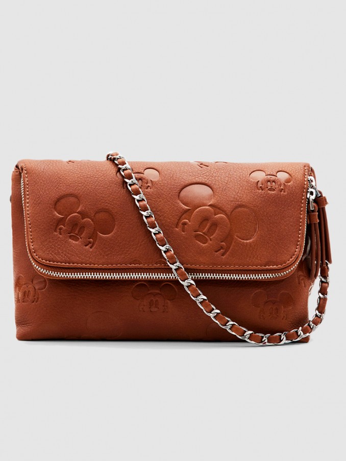 Shoulder Bags Woman Camel Desigual