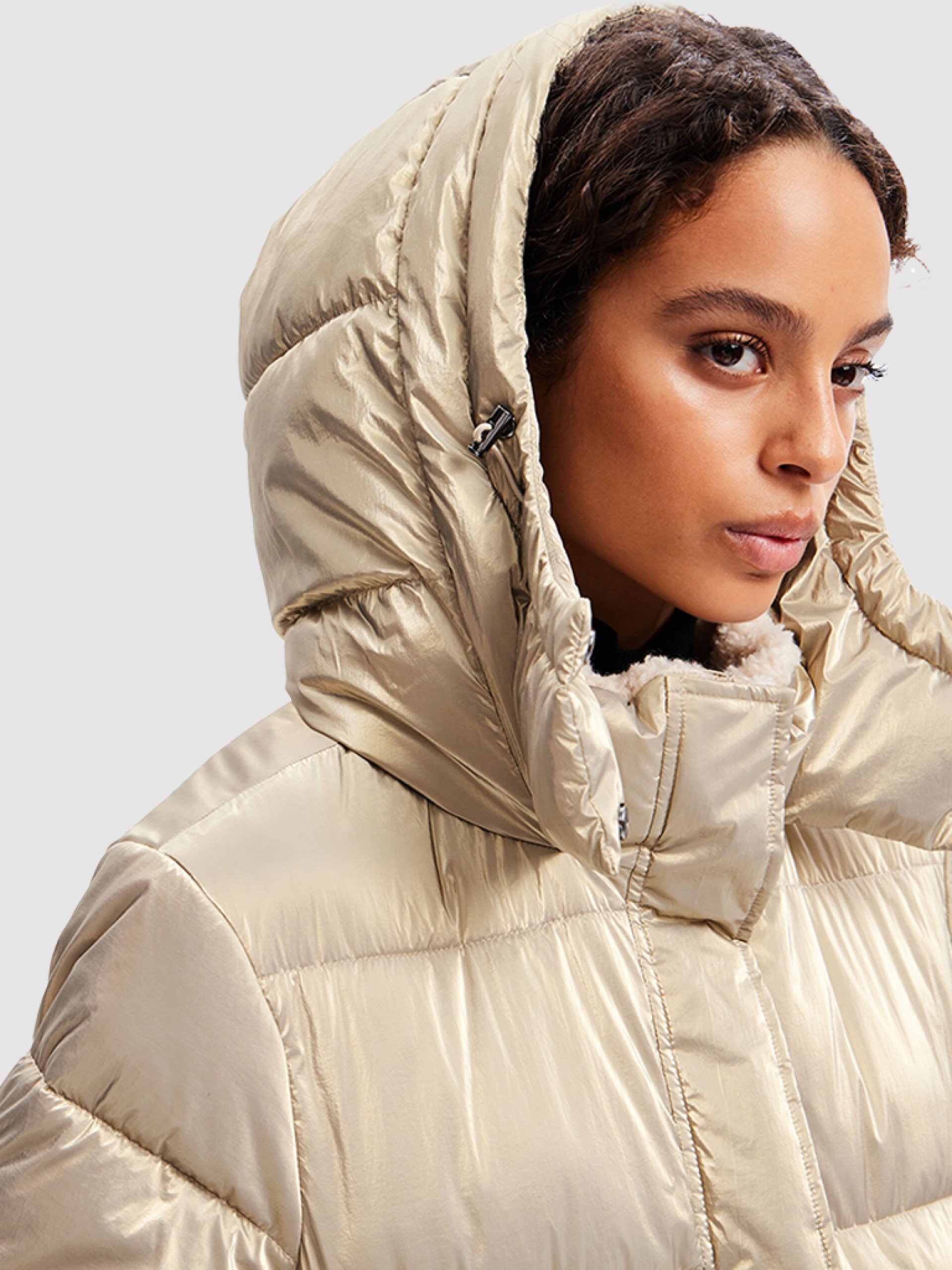 Chaqueta Mujer Oro Desigual