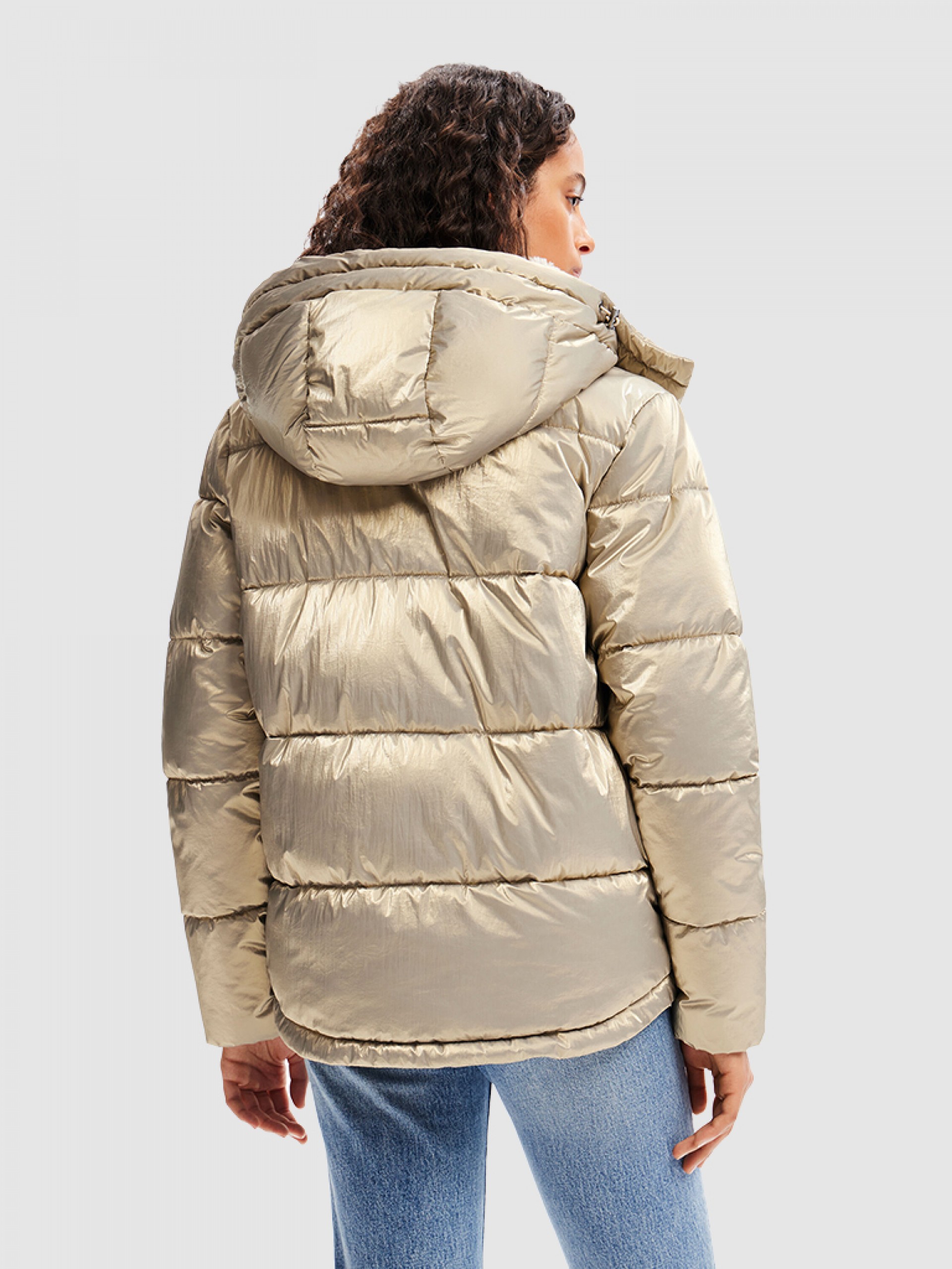 Chaqueta Mujer Oro Desigual