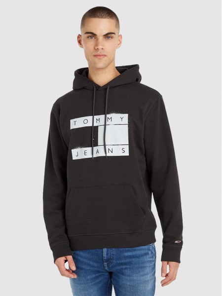 Sweatshirt Homem Flag Spray Tommyjeans