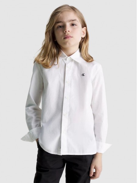 Shirt Boy White Calvin Klein