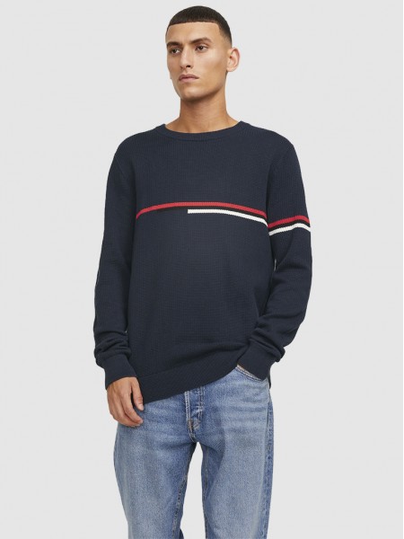 Pullover Man Navy Blue Jack & Jones