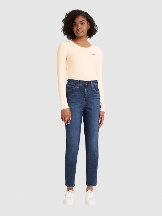 Pants Woman Dark Jeans Levis