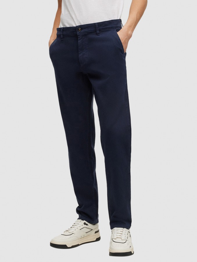 Pantalones Hombre Azul Oscuro Boss