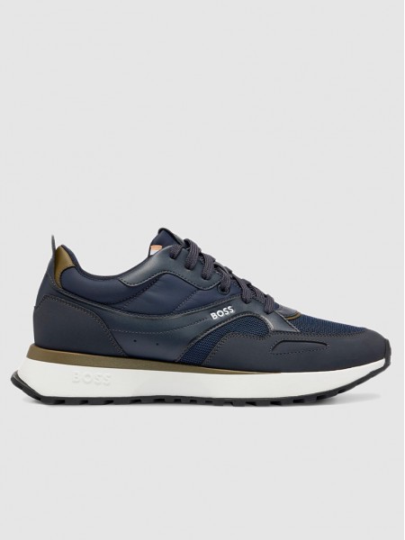 Tenis Hombre Azul Oscuro Boss