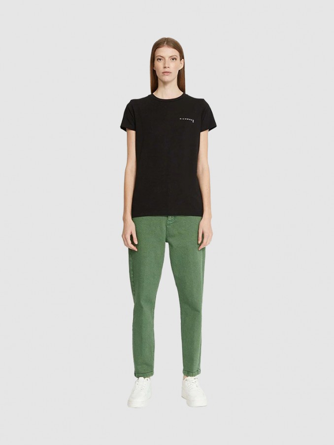 Camiseta Mujer Negro John Richmond