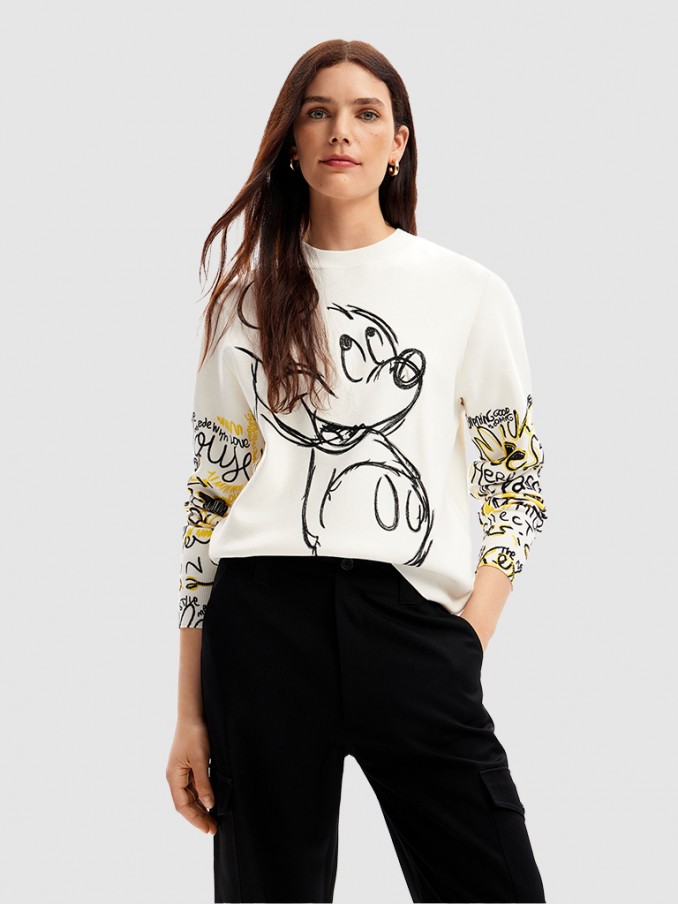 Sueter Mujer Blanco Desigual