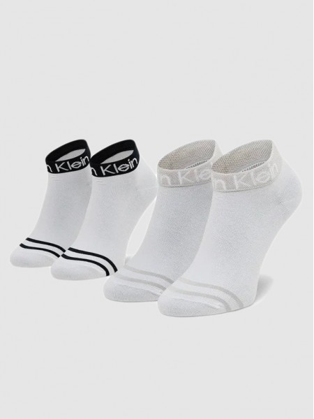 Socks Woman White Calvin Klein