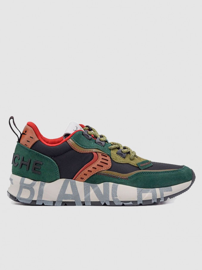 Tenis Hombre Verde Voile Blanche