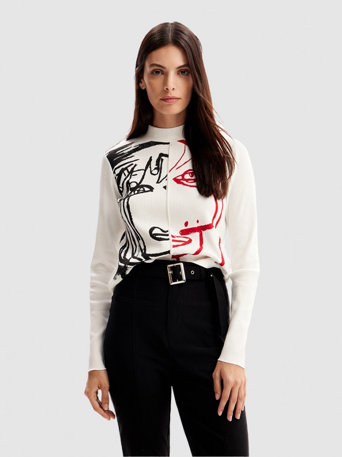 Camiseta Mujer Blanco Desigual