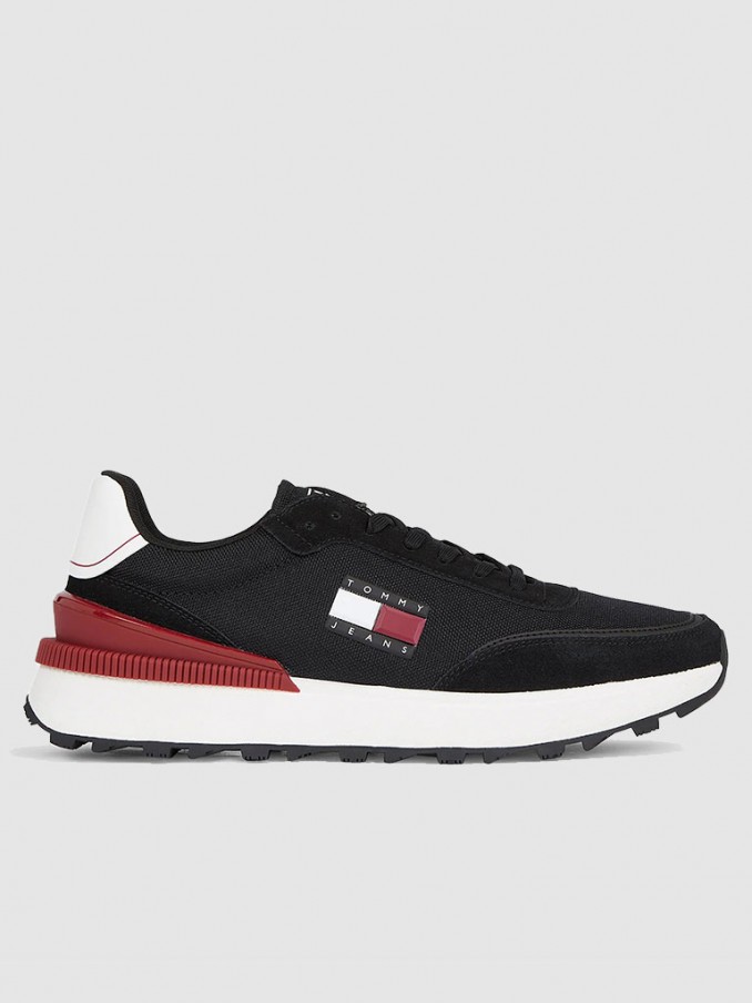 Tenis Hombre Negro Tommy Jeans