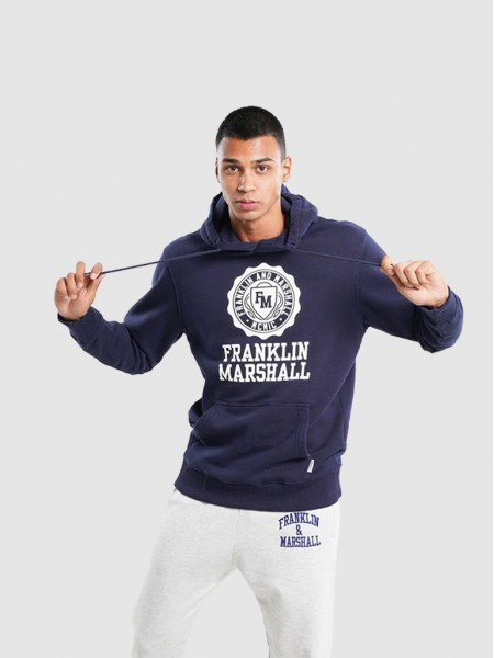 Sweatshirt Hombre Azul Oscuro Franklin Marshall