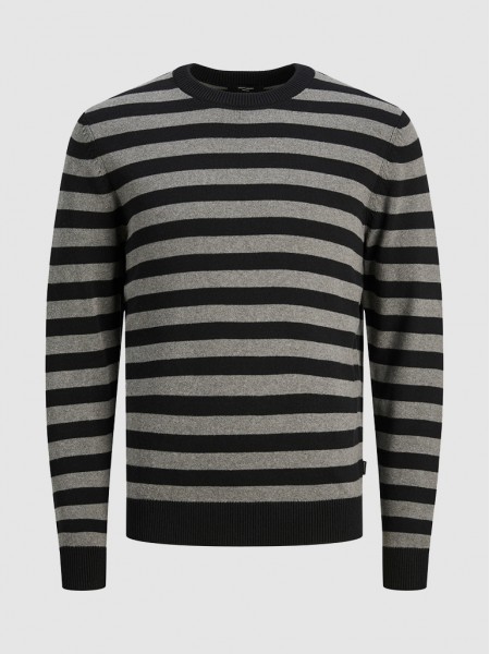 Pullover Man Black Stripe Jack & Jones