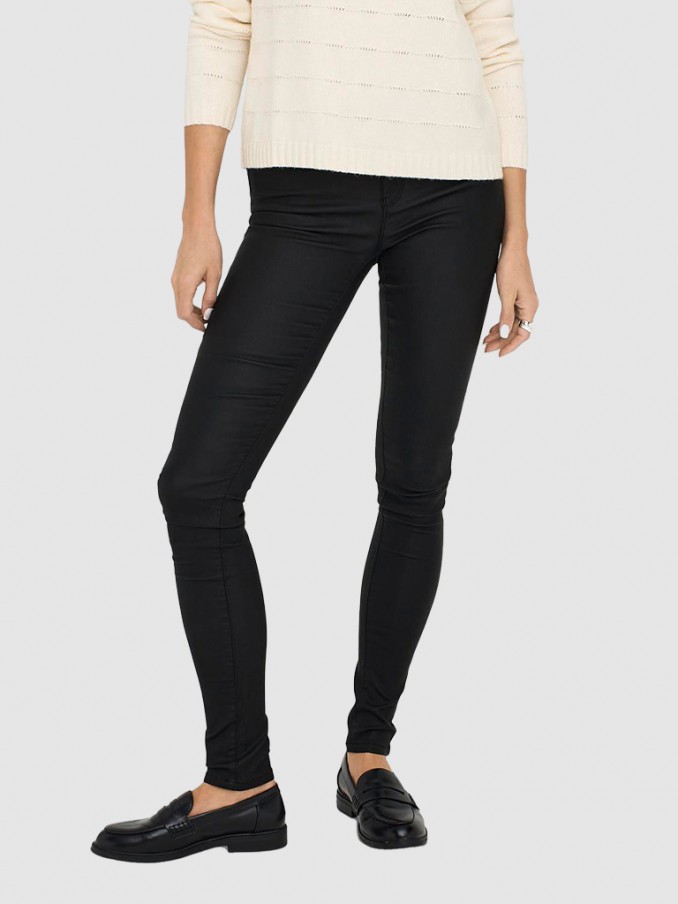 Pantalones Mujer Negro Only