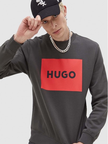 Sweatshirt Man Grey Hugo Boss