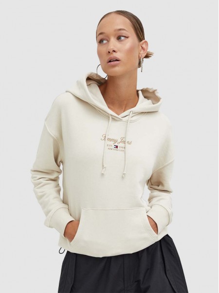 Sweatshirt Mulher Creme Tommyjeans