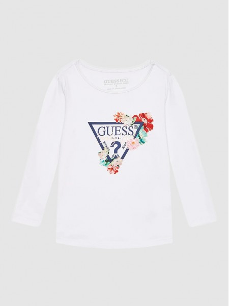 T-Shirt Girl White Guess