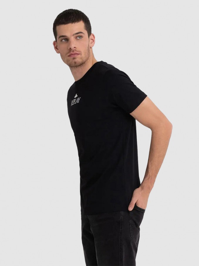 Camiseta Hombre Negro Replay