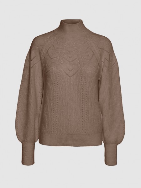 Pullover Woman Brown Vero Moda