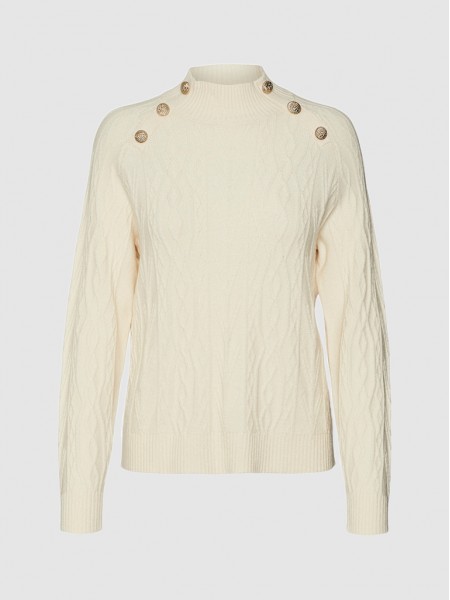 Pullover Woman Cream Vero Moda