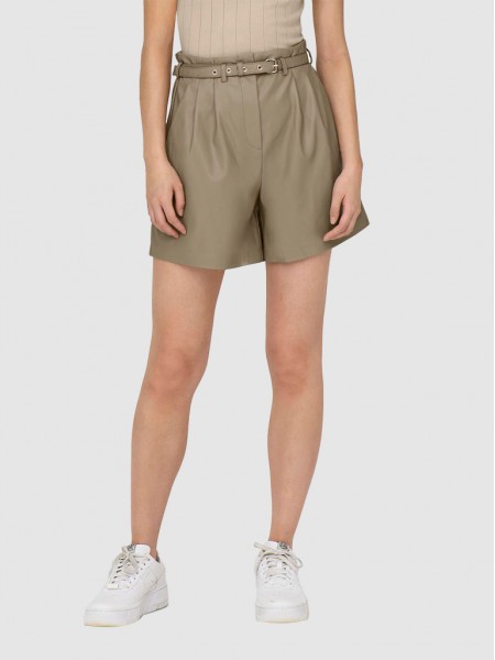 Shorts Woman Beige Only