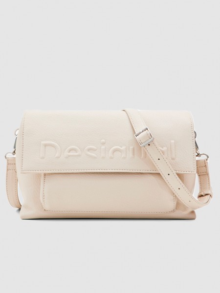 Bolsos de Hombro Mujer Crema Desigual