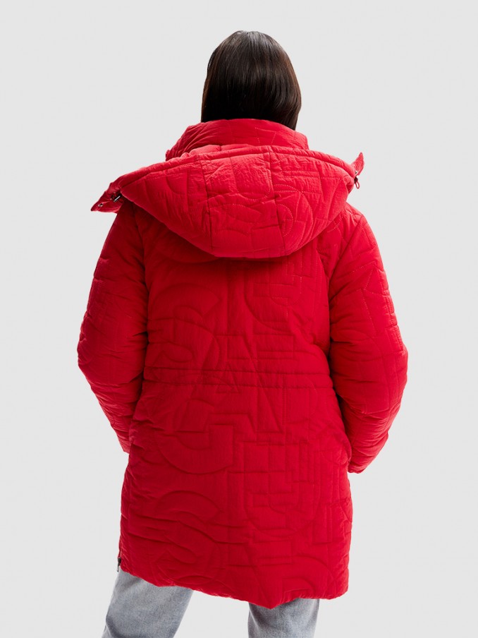 Desigual Rosso Polyurethane Women Jacket
