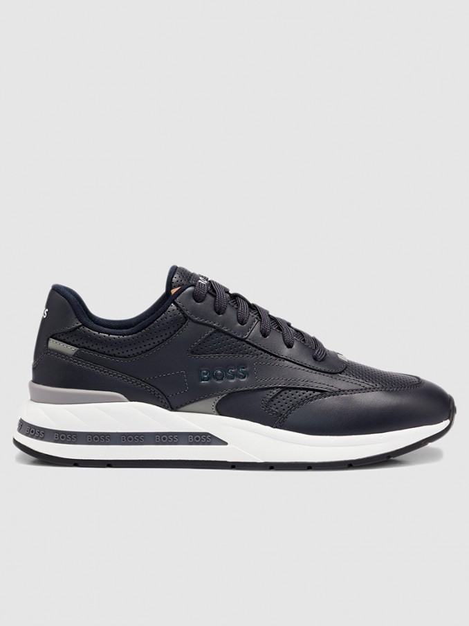 Tenis Hombre Azul Oscuro Boss