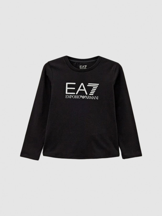 T-Shirt Girl Black Ea7 Emporio Armani