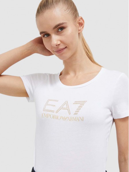 T-Shirt Woman White Ea7 Emporio Armani