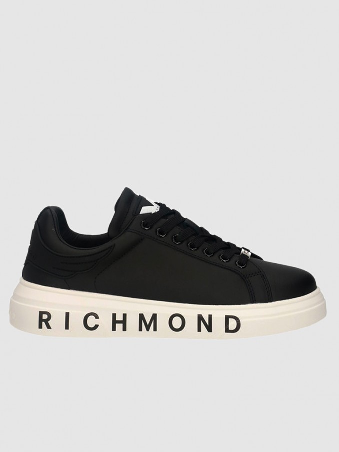 Tenis Hombre Negro John Richmond