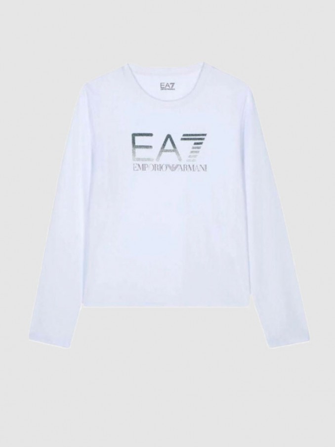T-Shirt Girl White Ea7 Emporio Armani